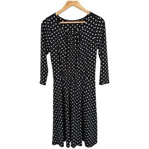 Ann Taylor Polka Dot Mini Fit and Flare Dress Small